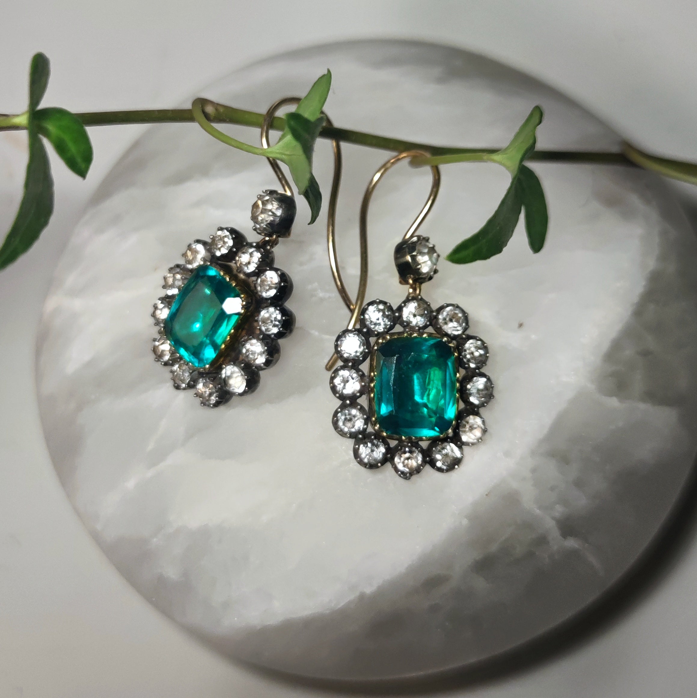 Emerald Green crystal earrings – Little Gems