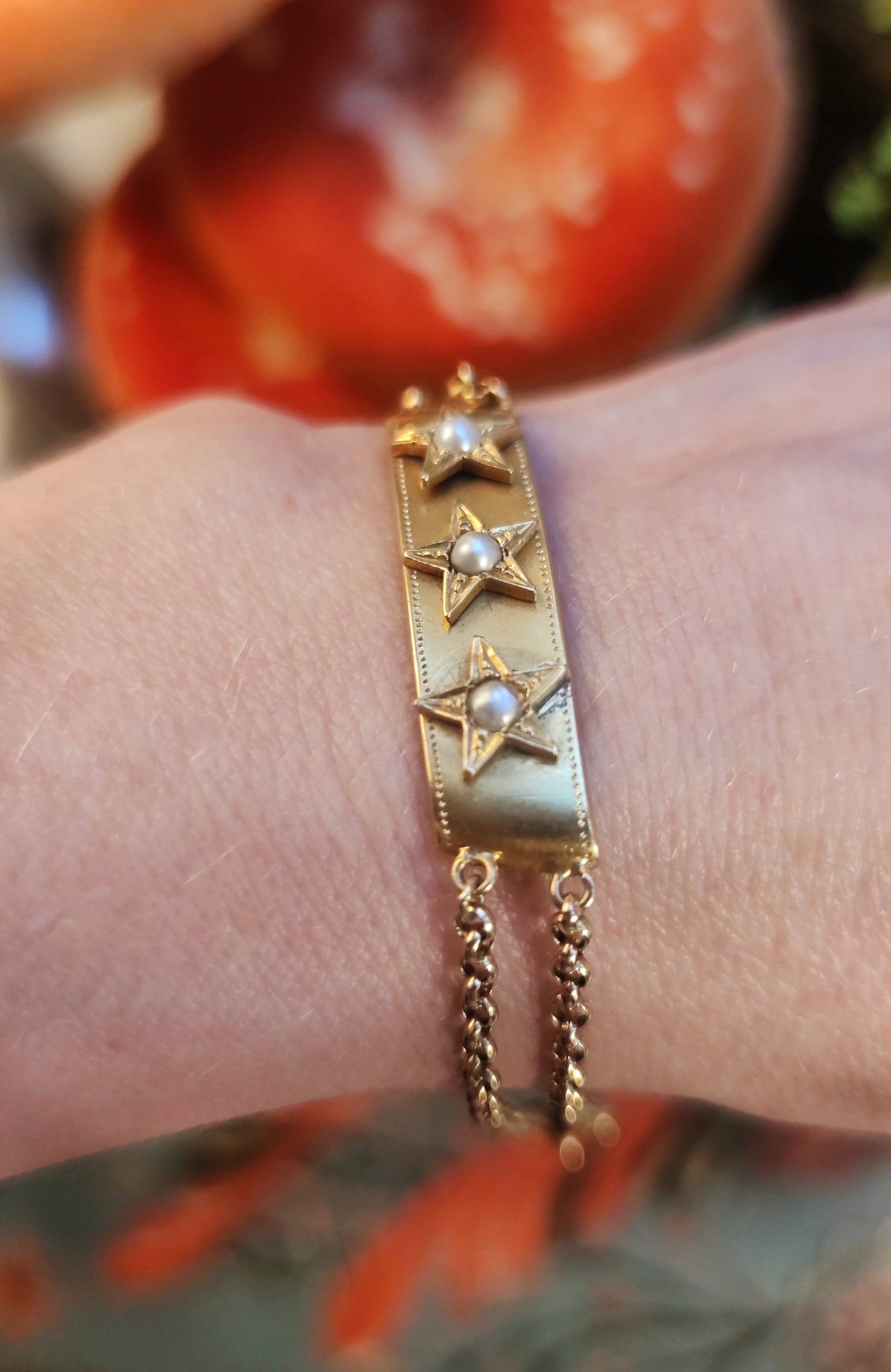 Orions belt bracelet with three stars