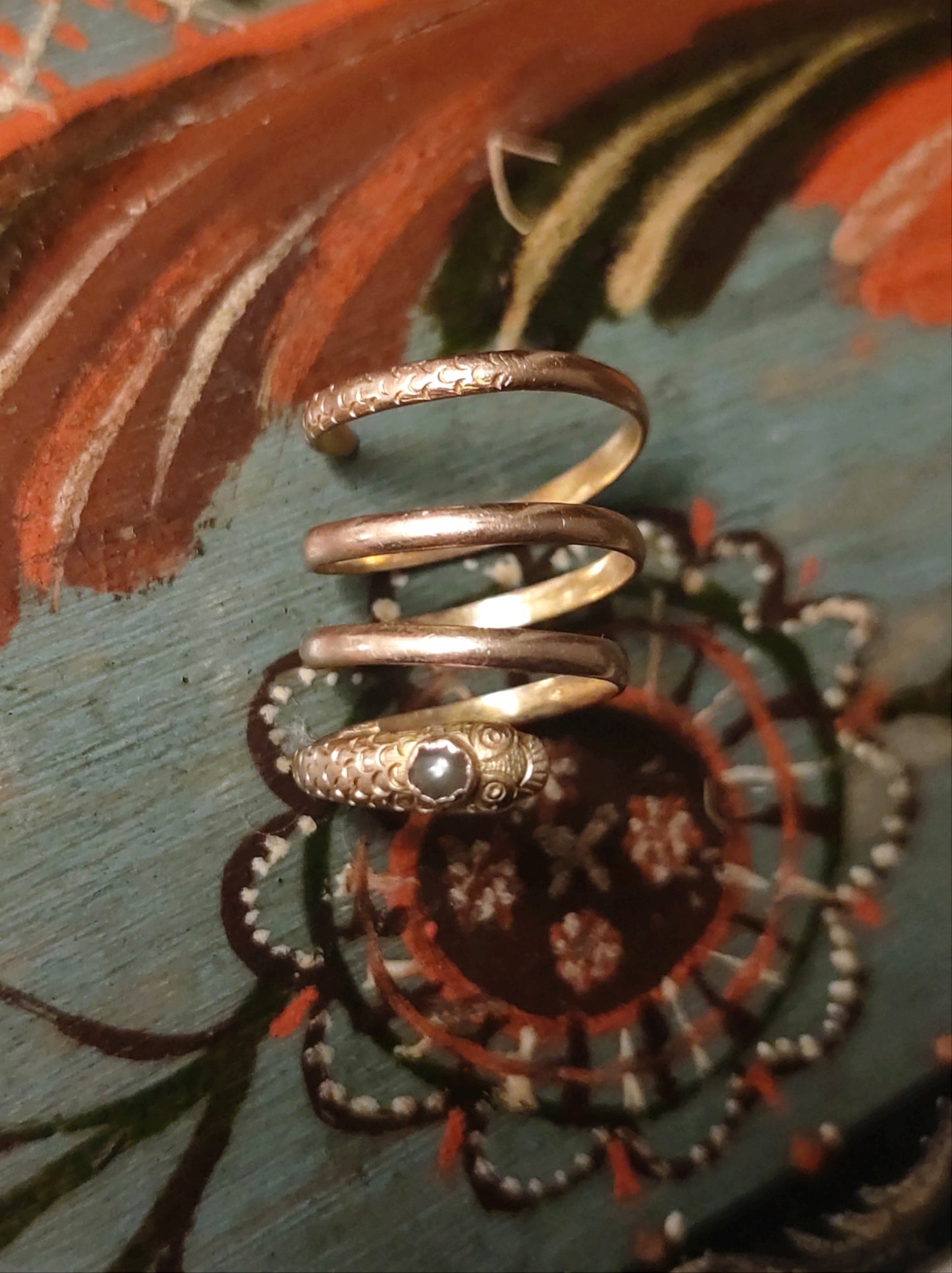 Sweet coiled serpent ring